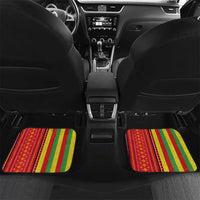 Personalised Hawaii and Philippines Together Car Mats The Emblems with Cultural Symbols Green-Yellow-Red Tricolor LT03 Set 2pcs - Back Art - Polynesian Pride