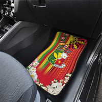Personalised Hawaii and Philippines Together Car Mats The Emblems with Cultural Symbols Green-Yellow-Red Tricolor LT03 - Polynesian Pride