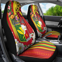 Personalised Hawaii and Philippines Together Car Seat Cover The Emblems with Cultural Symbols Green-Yellow-Red Tricolor LT03 - Polynesian Pride