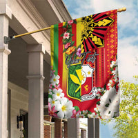 Personalised Hawaii and Philippines Together Garden Flag The Emblems with Cultural Symbols Green-Yellow-Red Tricolor LT03 House Flag Art - Polynesian Pride