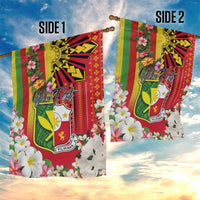 Personalised Hawaii and Philippines Together Garden Flag The Emblems with Cultural Symbols Green-Yellow-Red Tricolor LT03 - Polynesian Pride