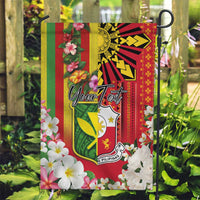 Personalised Hawaii and Philippines Together Garden Flag The Emblems with Cultural Symbols Green-Yellow-Red Tricolor LT03 Garden Flag Art - Polynesian Pride