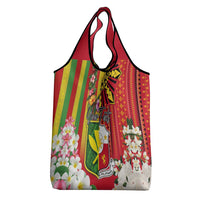 Personalised Hawaii and Philippines Together Grocery Bag The Emblems with Cultural Symbols Green-Yellow-Red Tricolor LT03 - Polynesian Pride