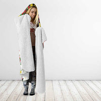 Personalised Hawaii and Philippines Together Hooded Blanket The Emblems with Cultural Symbols Green-Yellow-Red Tricolor LT03 - Polynesian Pride