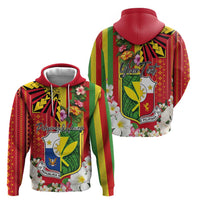 Personalised Hawaii and Philippines Together Hoodie The Emblems with Cultural Symbols Green-Yellow-Red Tricolor LT03 - Polynesian Pride