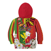 Personalised Hawaii and Philippines Together Kid Hoodie The Emblems with Cultural Symbols Green-Yellow-Red Tricolor LT03 - Polynesian Pride