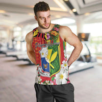 Personalised Hawaii and Philippines Together Men Tank Top The Emblems with Cultural Symbols Green-Yellow-Red Tricolor LT03 Art - Polynesian Pride
