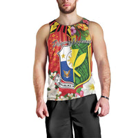 Personalised Hawaii and Philippines Together Men Tank Top The Emblems with Cultural Symbols Green-Yellow-Red Tricolor LT03 - Polynesian Pride