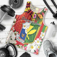 Personalised Hawaii and Philippines Together Men Tank Top The Emblems with Cultural Symbols Green-Yellow-Red Tricolor LT03 - Polynesian Pride