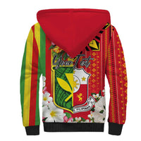 Personalised Hawaii and Philippines Together Sherpa Hoodie The Emblems with Cultural Symbols Green-Yellow-Red Tricolor LT03 - Polynesian Pride