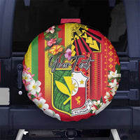 Personalised Hawaii and Philippines Together Spare Tire Cover The Emblems with Cultural Symbols Green-Yellow-Red Tricolor LT03 No hole Art - Polynesian Pride