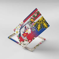 Personalised Hawaii and Philippines Together Canvas Wall Art The Emblems with Cultural Symbols Blue-White-Red Tricolor LT03 With Frame Art - Polynesian Pride