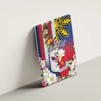 Personalised Hawaii and Philippines Together Canvas Wall Art The Emblems with Cultural Symbols Blue-White-Red Tricolor LT03 - Polynesian Pride