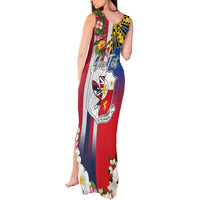 Personalised Hawaii and Philippines Together Tank Maxi Dress The Emblems with Cultural Symbols Blue-White-Red Tricolor LT03 - Polynesian Pride