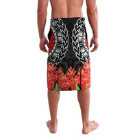 Samoa Siapo Ula Fala Lavalava With Ginger Plant Black Color LT03 - Polynesian Pride