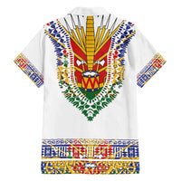 Haiti Flag Traditional Dashiki Family Matching Long Sleeve Bodycon Dress and Hawaiian Shirt White Color LT03 - Polynesian Pride