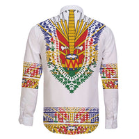 Haiti Flag Traditional Dashiki Family Matching Mermaid Dress and Hawaiian Shirt White Color LT03 - Polynesian Pride