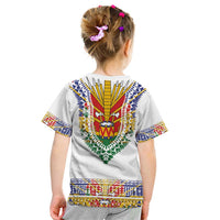 Haiti Flag Traditional Dashiki Kid T Shirt White Color LT03 - Polynesian Pride