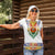 Haiti Flag Traditional Dashiki Women Polo Shirt White Color - Polynesian Pride