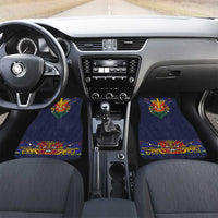 Haiti Flag Traditional Dashiki Car Mats Black Color - Polynesian Pride