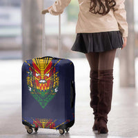 Haiti Flag Traditional Dashiki Luggage Cover Black Color LT03 - Polynesian Pride