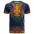 Haiti Flag Traditional Dashiki T Shirt Black Color - Polynesian Pride