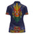 Haiti Flag Traditional Dashiki Women Polo Shirt Black Color - Polynesian Pride