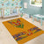 Haiti Flag Traditional Dashiki Area Rug Yellow Color - Polynesian Pride