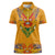 Haiti Flag Traditional Dashiki Women Polo Shirt Yellow Color - Polynesian Pride
