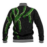 Hawaii Maile Lei Baseball Jacket Aloha Black Color