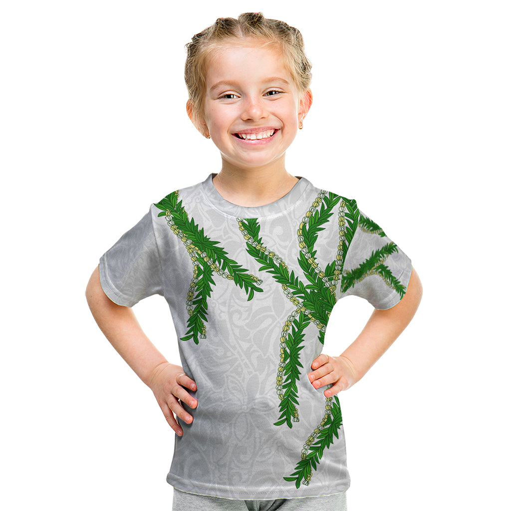 Hawaii Maile Lei Kid T Shirt Aloha White Color