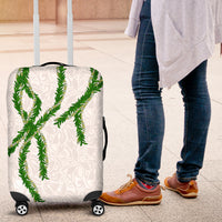Hawaii Maile Lei Luggage Cover Aloha White Color LT03 White - Polynesian Pride