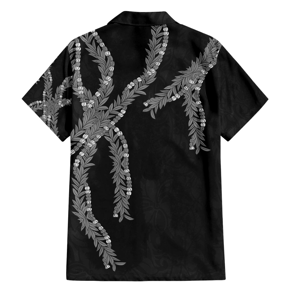 Hawaii Maile Lei Family Matching Puletasi and Hawaiian Shirt Aloha Grayscale Color LT03 - Polynesian Pride