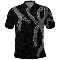 Hawaii Maile Lei Polo Shirt Aloha Grayscale Color LT03 Grayscale - Polynesian Pride