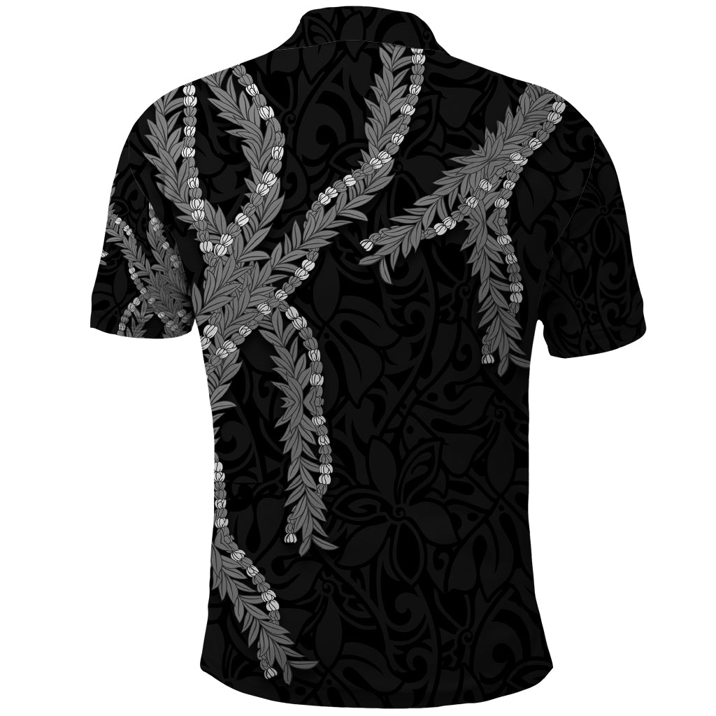 Hawaii Maile Lei Polo Shirt Aloha Grayscale Color LT03 - Polynesian Pride