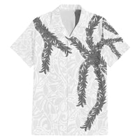 Hawaii Maile Lei Family Matching Mermaid Dress and Hawaiian Shirt Aloha The Grey Color LT03 Dad's Shirt - Short Sleeve Grey - Polynesian Pride