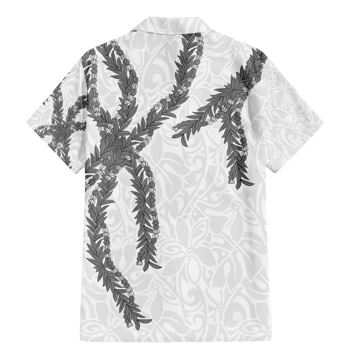 Hawaii Maile Lei Family Matching Mermaid Dress and Hawaiian Shirt Aloha The Grey Color LT03 - Polynesian Pride