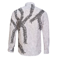 Hawaii Maile Lei Family Matching Mermaid Dress and Hawaiian Shirt Aloha The Grey Color LT03 - Polynesian Pride