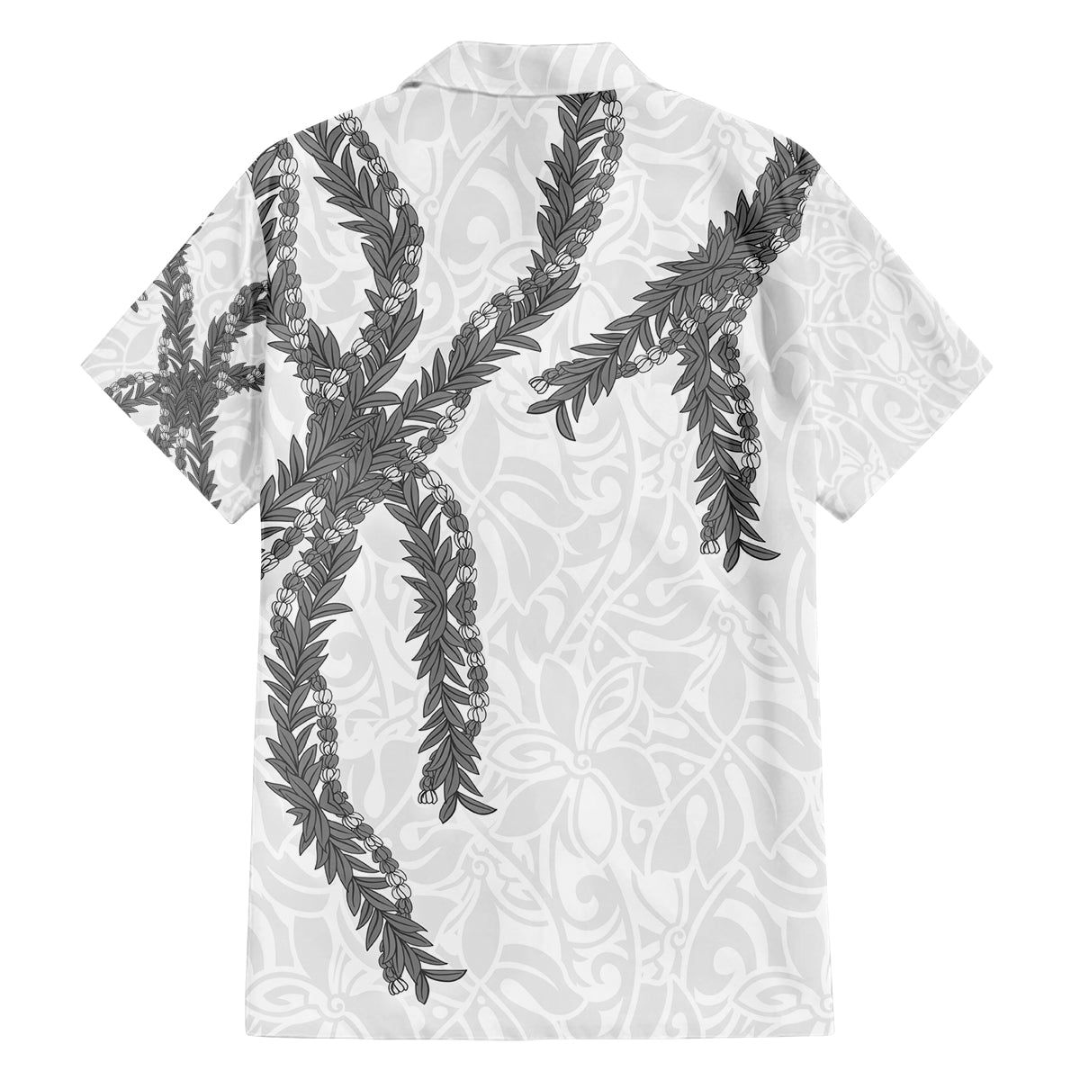 Hawaii Maile Lei Family Matching Puletasi and Hawaiian Shirt Aloha The Grey Color LT03 - Polynesian Pride