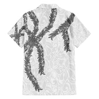 Hawaii Maile Lei Family Matching Puletasi and Hawaiian Shirt Aloha The Grey Color LT03 - Polynesian Pride