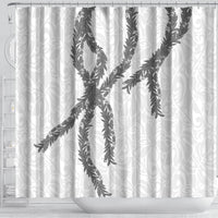 Hawaii Maile Lei Shower Curtain Aloha The Grey Color LT03 - Polynesian Pride