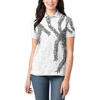 Hawaii Maile Lei Women Polo Shirt Aloha The Grey Color