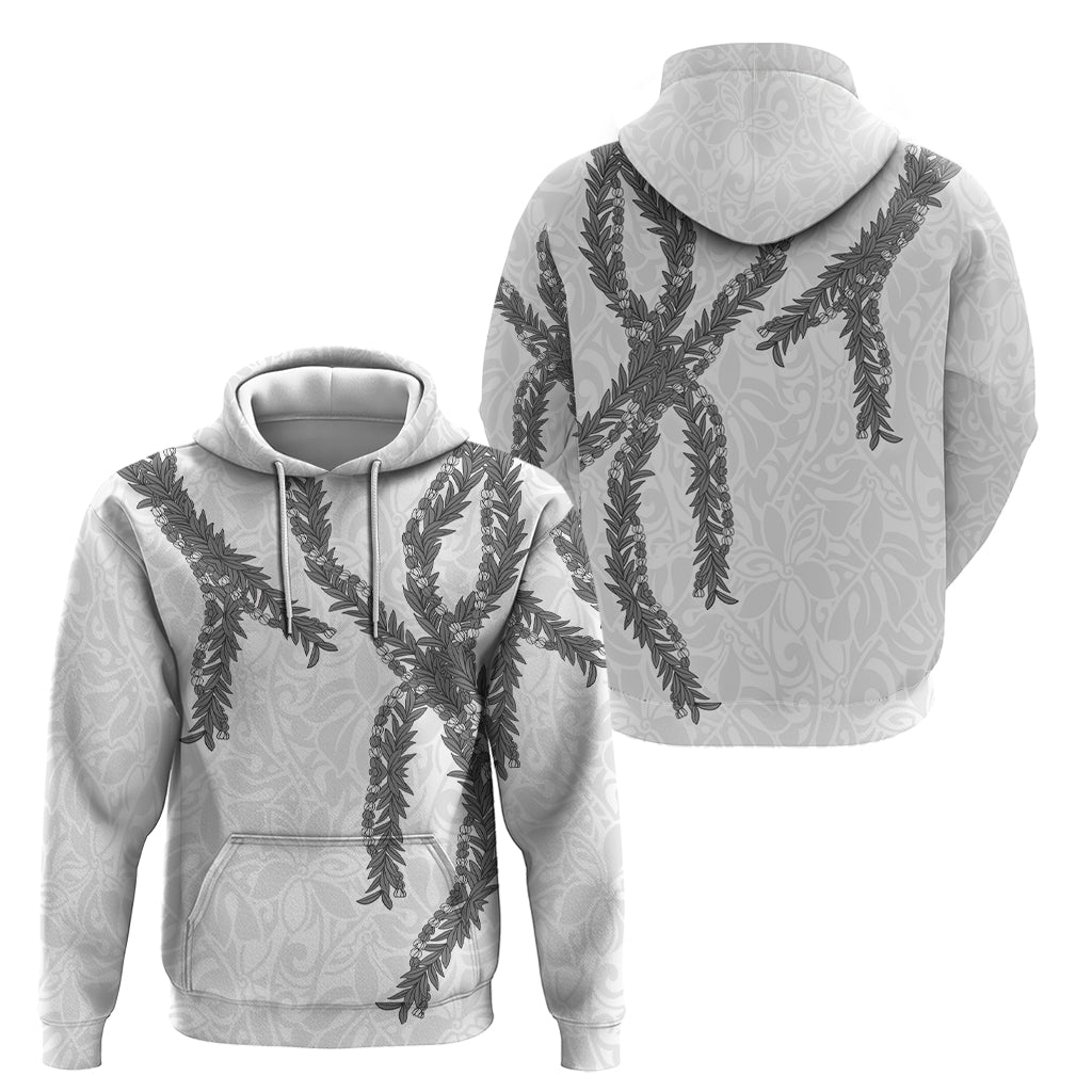 Hawaii Maile Lei Zip Hoodie Aloha The Grey Color