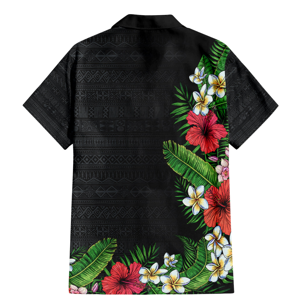 Hawaii Tropical Flowers and Leaves Family Matching Mermaid Dress and Hawaiian Shirt Tapa Pattern Colorful Mode LT03 - Polynesian Pride