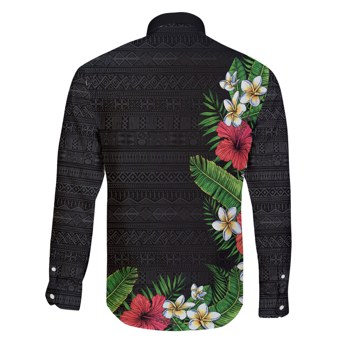 Hawaii Tropical Flowers and Leaves Family Matching Mermaid Dress and Hawaiian Shirt Tapa Pattern Colorful Mode LT03 - Polynesian Pride