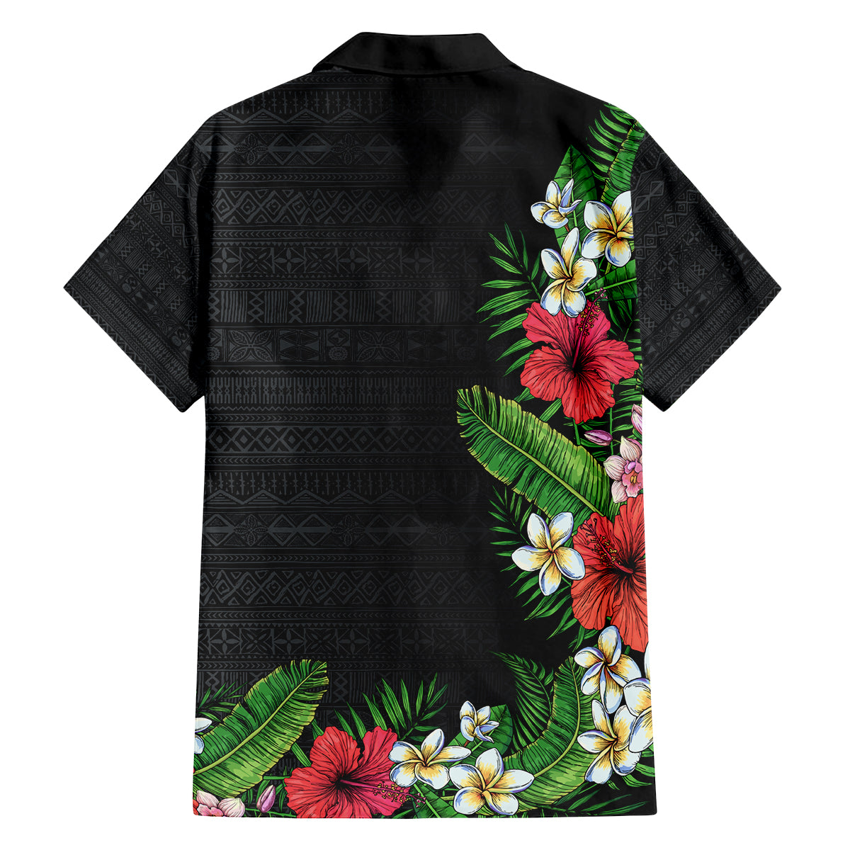 Hawaii Tropical Flowers and Leaves Family Matching Tank Maxi Dress and Hawaiian Shirt Tapa Pattern Colorful Mode LT03 - Polynesian Pride