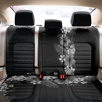 Hawaii Tropical Flowers and Leaves Back Car Seat Cover Tapa Pattern Grayscale Mode LT03 - Polynesian Pride