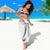 Hawaii Tropical Flowers and Leaves Sarong Tapa Pattern White Mode