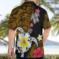 Hawaii Turtle and Tropical Flower Hawaiian Shirt Polynesian Pattern