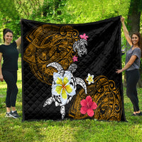 Hawaii Turtle and Tropical Flower Quilt Polynesian Pattern